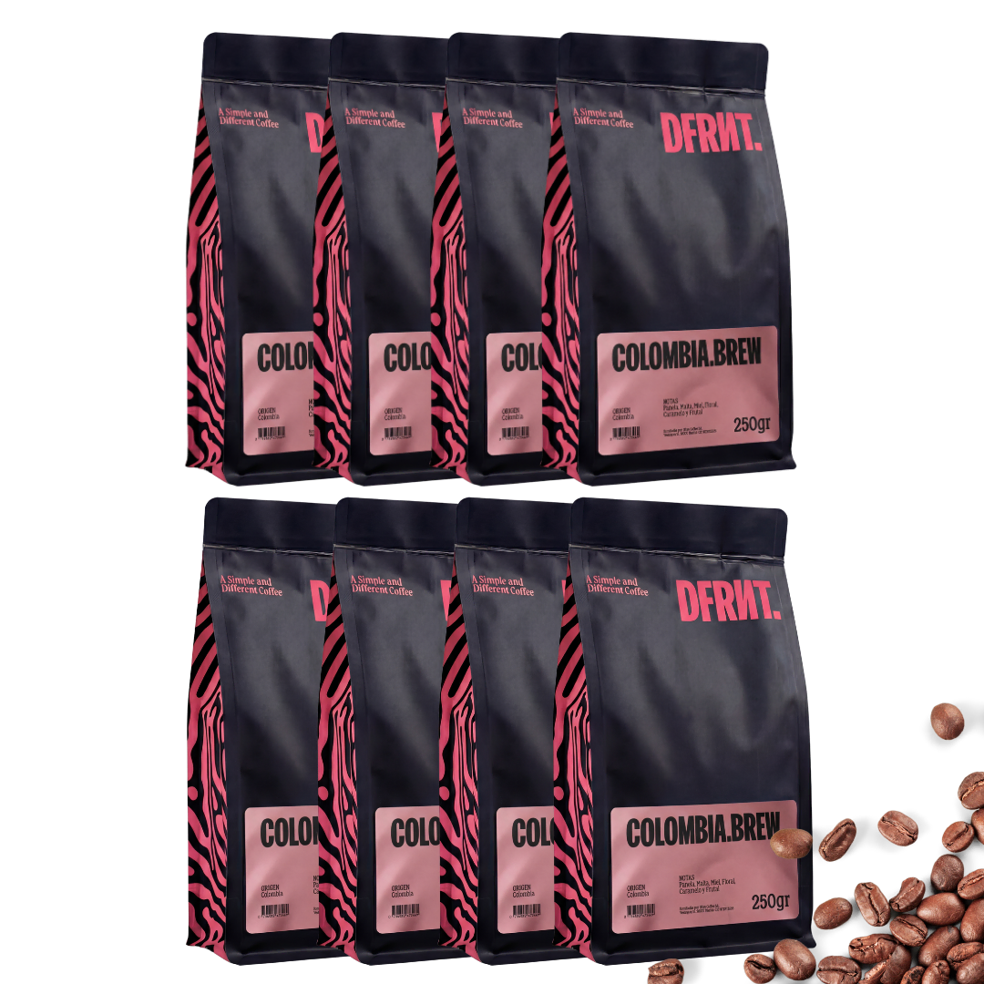 Pack 4 Sacos Colombia.Brew | Café de Especialidade em grão / moído + Acessório DFRNT. Filtro