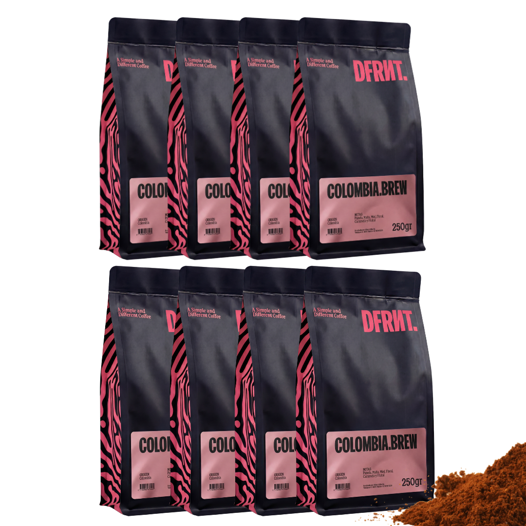 Pack 4 Sacos Colombia.Brew | Café de Especialidade em grão / moído + Acessório DFRNT. Filtro