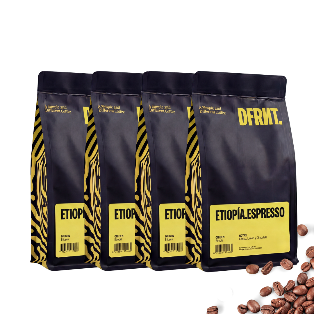 Pack 4 Sacos Etiópiaa.Espresso | Café de Especialidade em grão + Acessório DFRNT.