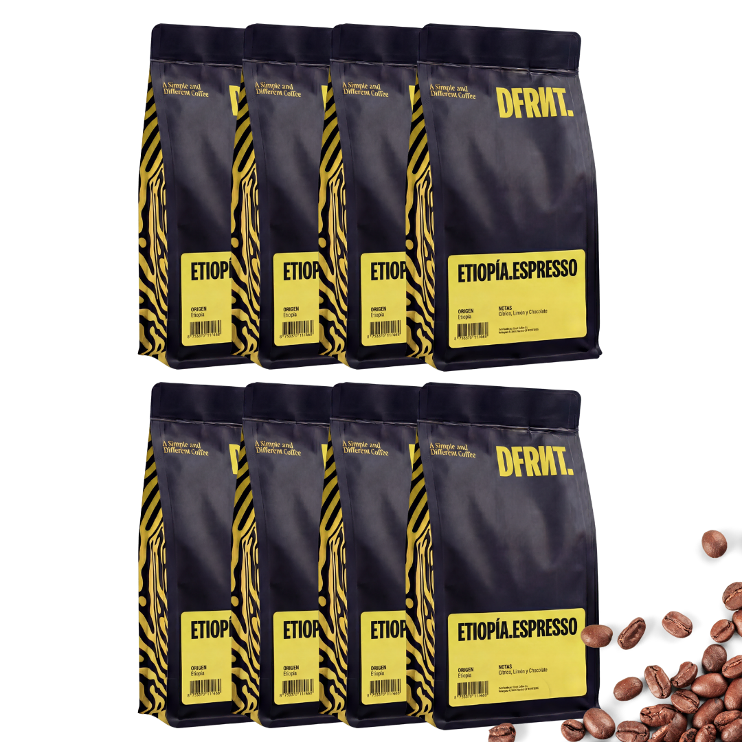 Pack 4 Sacos Etiópiaa.Espresso | Café de Especialidade em grão + Acessório DFRNT.