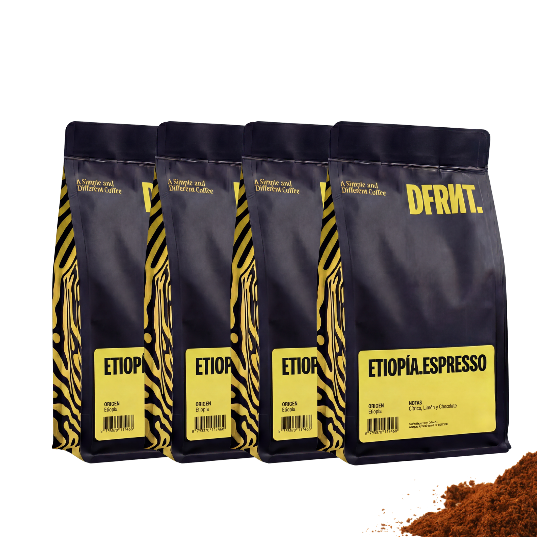 Pack 4 Sacos Etiópiaa.Espresso | Café de Especialidade em grão + Acessório DFRNT.