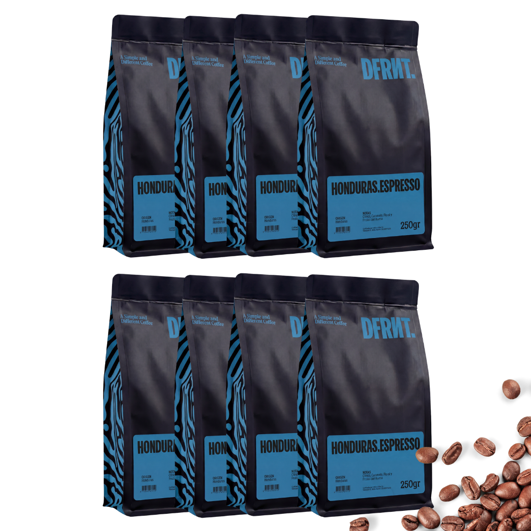 Pack 4 Sacos Honduras.Espresso | Café de Especialidade em grão / moído + Acessório DFRNT.