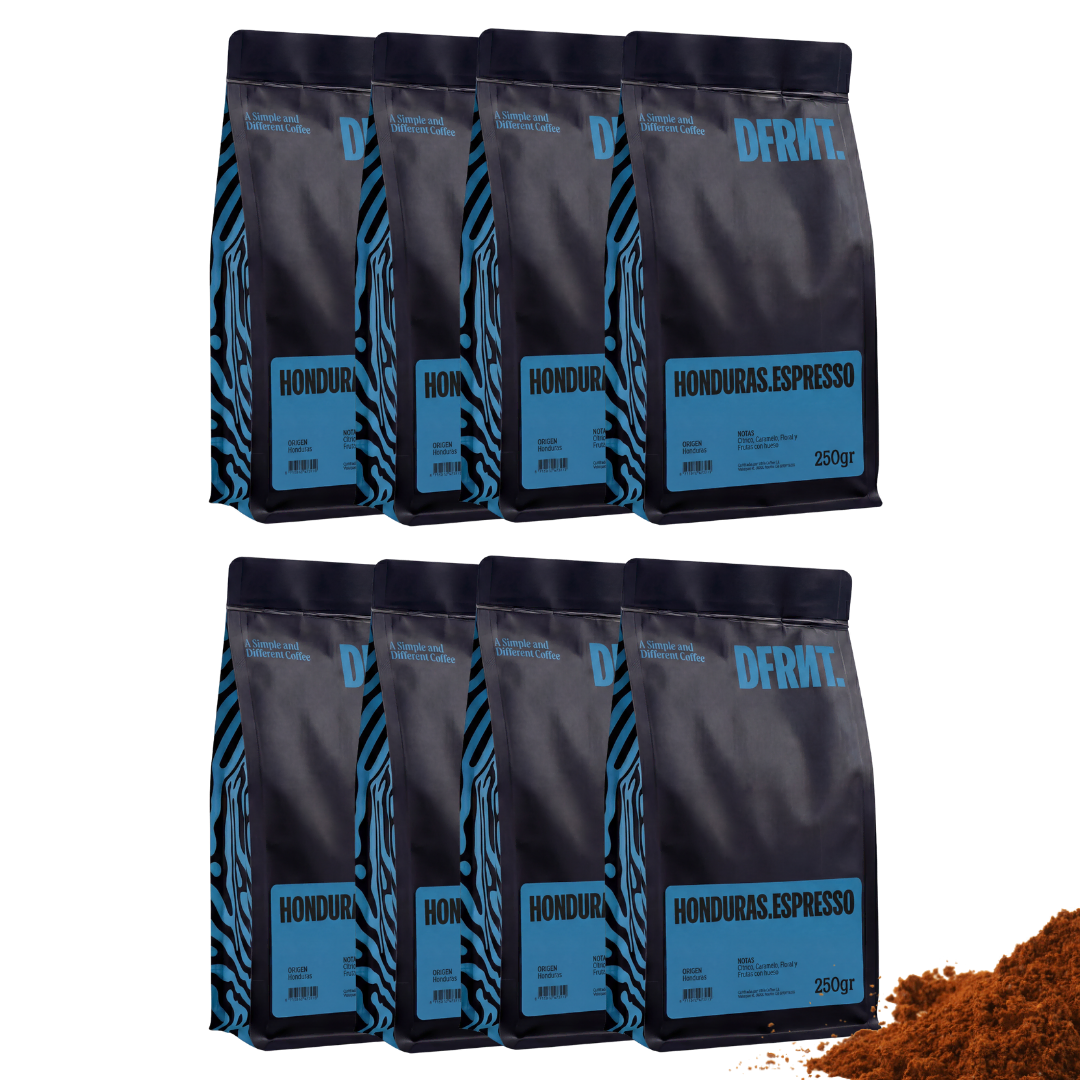 Pack 4 Sacos Honduras.Espresso | Café de Especialidade em grão / moído + Acessório DFRNT.