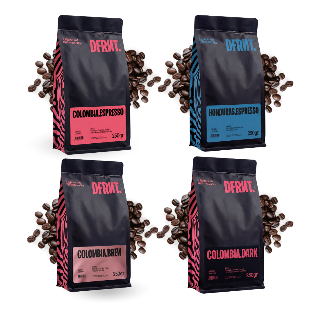 PACK DESCOBRE: Colômbia Espresso, Honduras Espresso, Colômbia Brew e Colômbia Dark