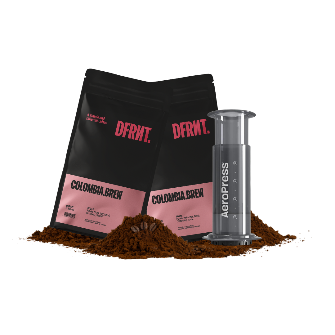 Pack Colômbia. Brew 2x250gr + Aeropress