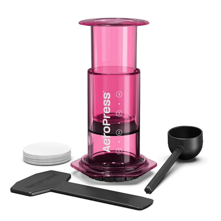 Cafetera AeroPress Clear Azul y Rosa - DFRNT.