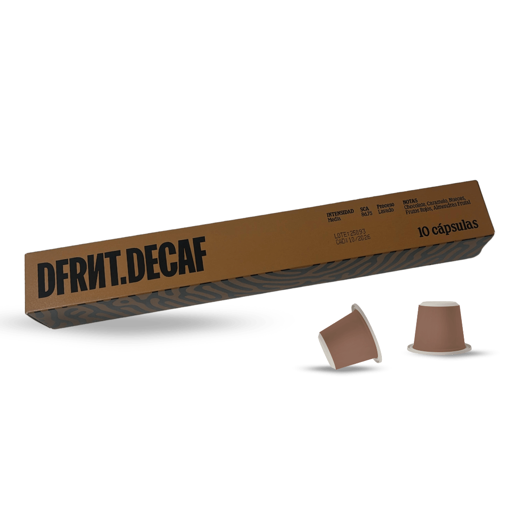 Cápsulas DFRNT.DECAF | Compatibles Nespresso | Café de especialidad Colombia | Biodegradables - DFRNT.