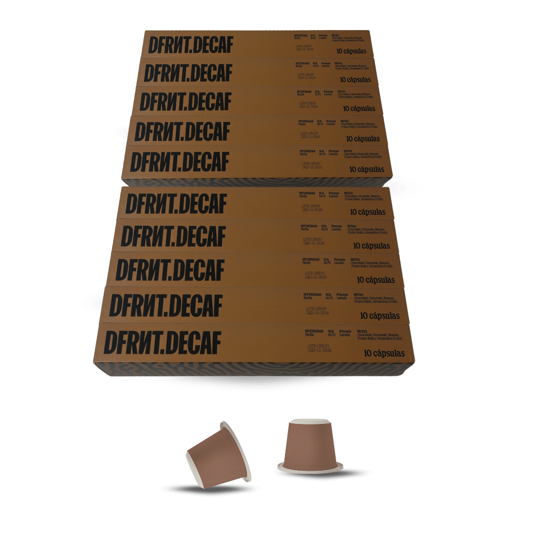 Cápsulas DFRNT.DECAF | Compatibles Nespresso | Café de especialidad Colombia | Biodegradables - DFRNT.