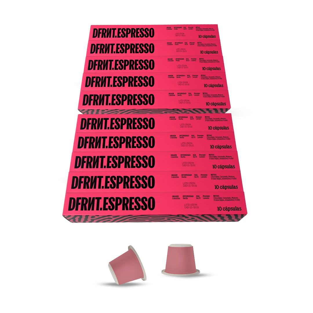 Cápsulas DFRNT.ESPRESSO | Compatibles Nespresso | Café de especialidad Colombia | Biodegradables - DFRNT.