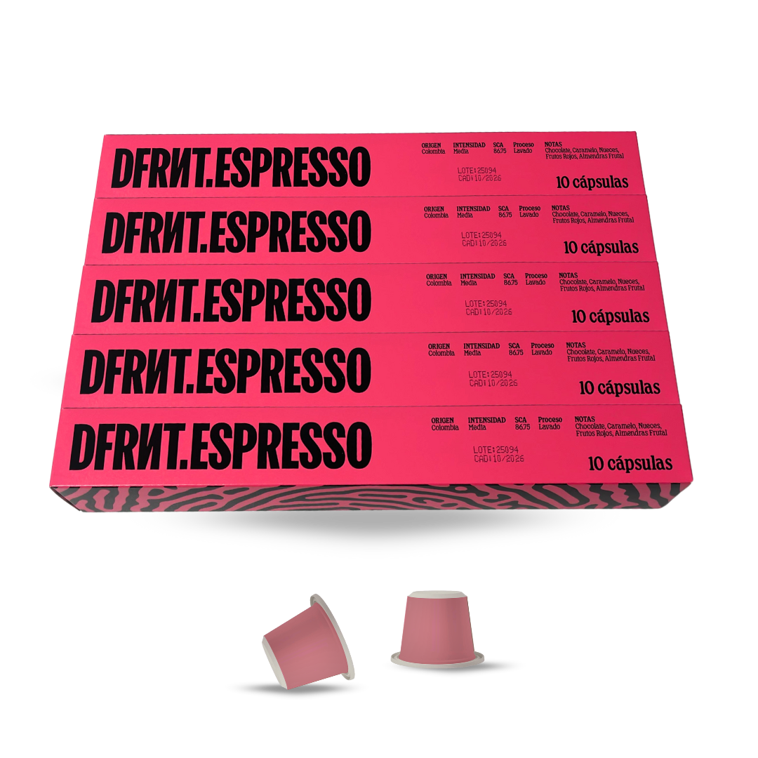 Cápsulas DFRNT.ESPRESSO | Compatibles Nespresso | Café de especialidad Colombia | Biodegradables - DFRNT.