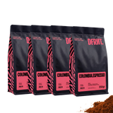 Pack 4 Sacos Colombia.Espresso Especialidade Café em grão/moído + Acessório DFRNT.