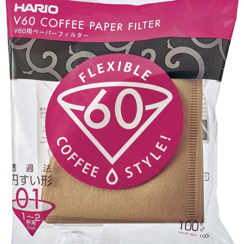 Filtros de Papel Café Hario V60 - 01 Marrones (Misarashi) – 100 Unidades - DFRNT.