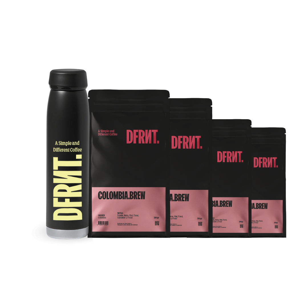 Pack 4 Bolsas Café Especialidad Brew en grano + Accesorio DFRNT. - DFRNT.