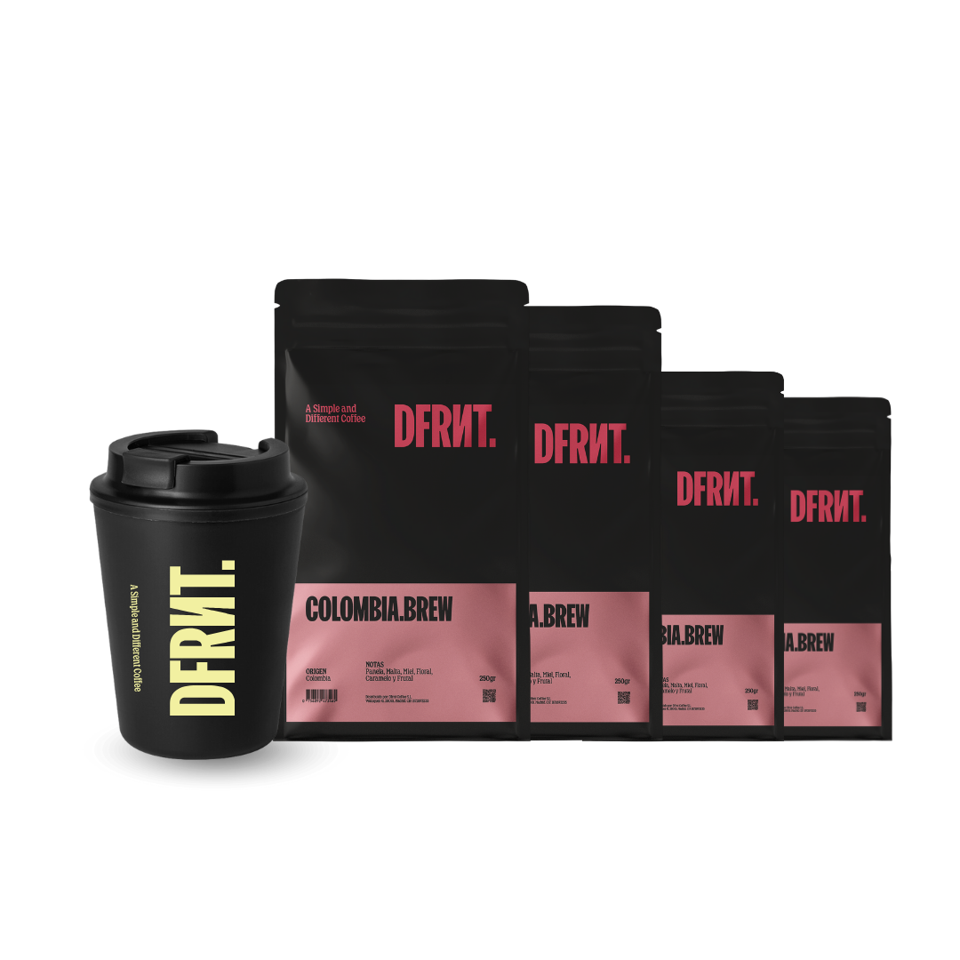 Pack 4 Bolsas Café Especialidad Brew en grano + Accesorio DFRNT. - DFRNT.