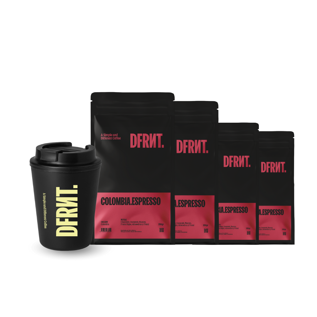 Pack 4 Bolsas Café Especialidad Espresso en grano + Accesorio DFRNT. - DFRNT.