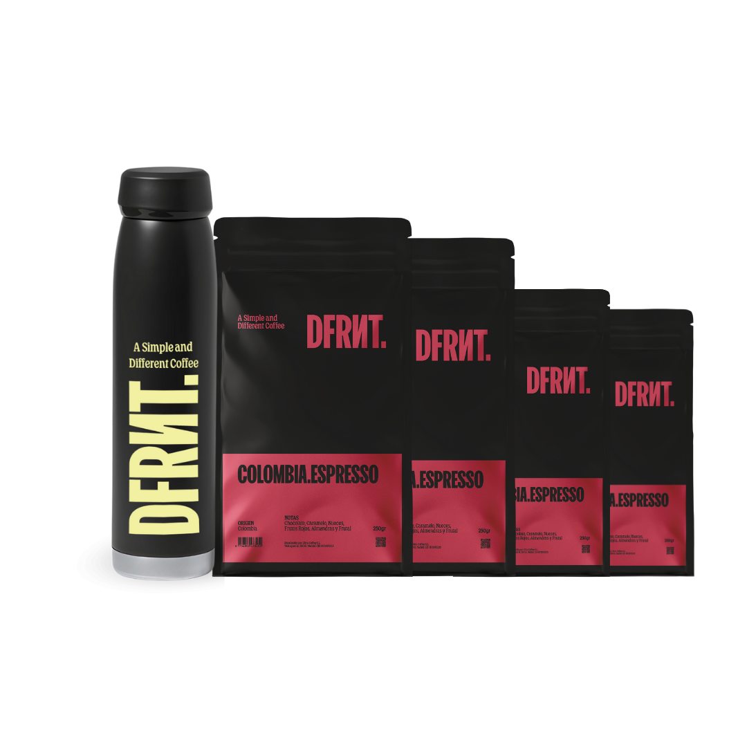 Pack 4 Bolsas Café Especialidad Espresso en grano + Accesorio DFRNT. - DFRNT.