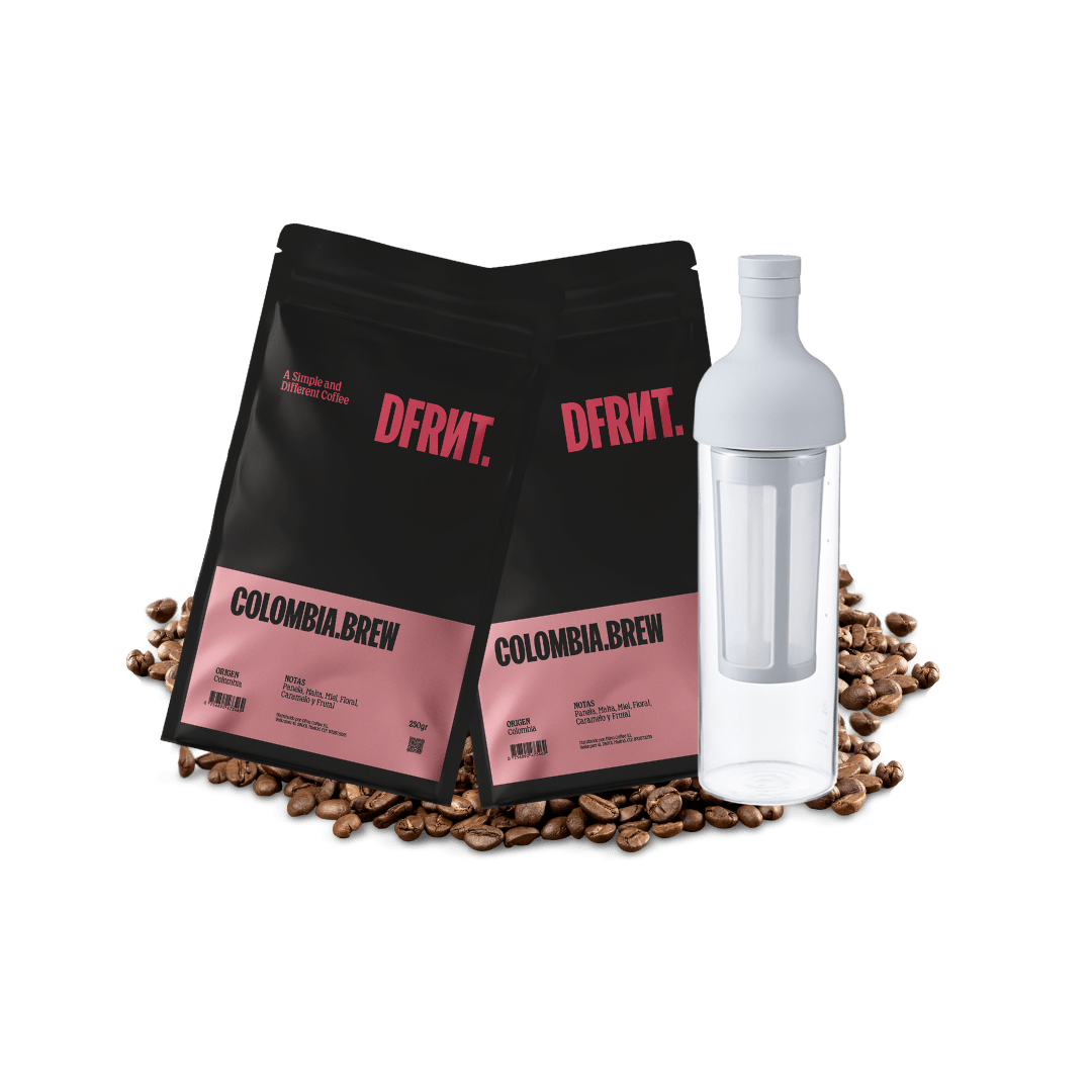 Pack Cold Brew 2x250gr + Botella Gris Hario - DFRNT.