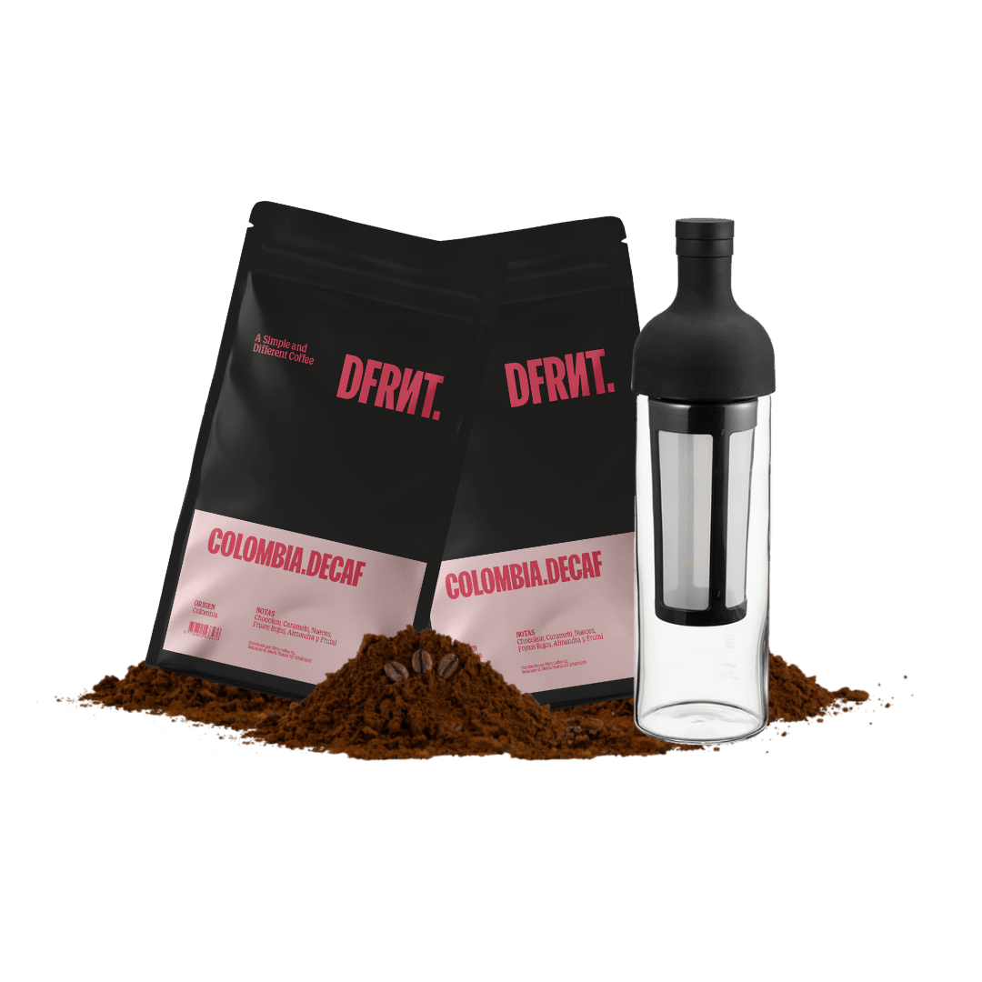 Pack Colombia.Decaf 2x250gr + Botella Hario - DFRNT.