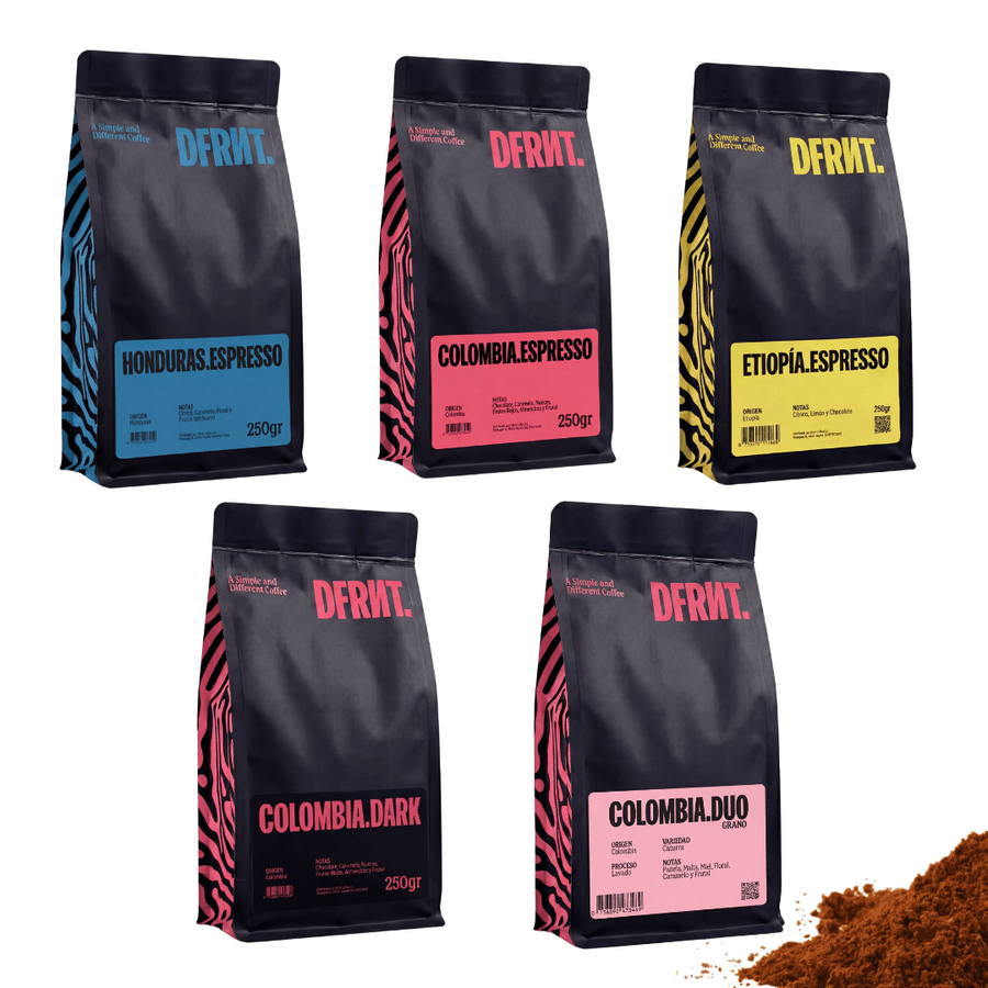 Pack DFRNT.Starter plus | 5x250gr | 5 Variedades - DFRNT.