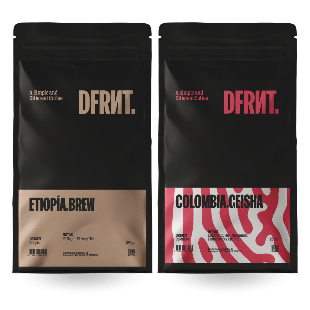 Pack Etiopía+Colombia | Filtro | 2x250g | Café Especialidad Ideal Filtro - DFRNT.